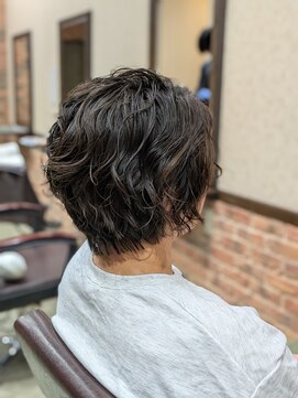 スパイラルパーマ／ショートボブ