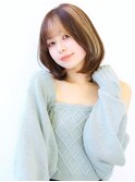 デザインカラー似合わせ外ハネボブ
