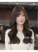 韓国風パーマ/コテ巻き風パーマ/韓国ヘア/レイヤーカット/パーマ