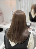透明感ベージュ×髪質改善ツヤミディアム
