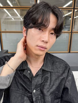 エル 渋谷(L) 簡単◎黒髪フェザーパーマ×ニュアンスパーマショート