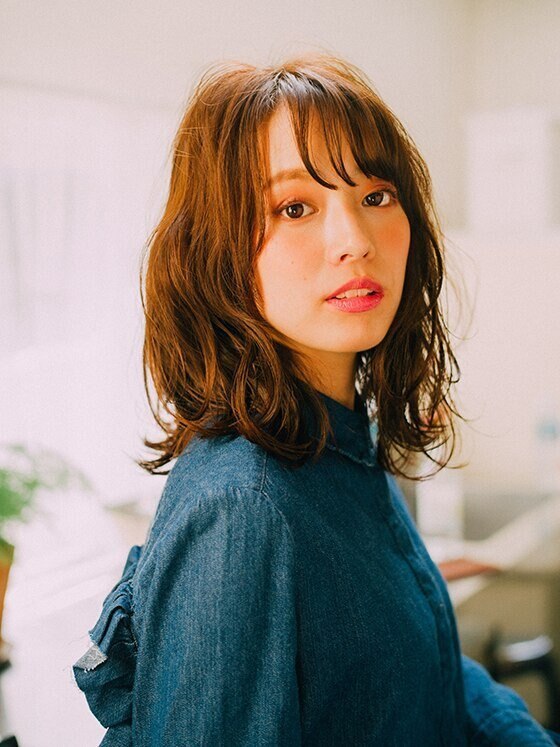 錦糸町美容院Agate】オレンジブラウン×リラクシーロブヘアi