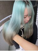 ダークブルーインナーカラーケアブリーチハイトーンカラー