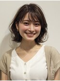 大人可愛いグレージュ外ハネボブパーマ 20代.30代.40代.50代