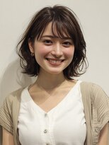 ヘアースパパズ(hairspaPAZ) 大人可愛いグレージュ外ハネボブパーマ 20代.30代.40代.50代