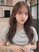ユーフォリア 青山(Euphoria)&nbsp;ミルクティーベージュミディアムヘアラベンダーカラー薄め前髪◎