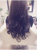 セレブ風アッシュ系カラー