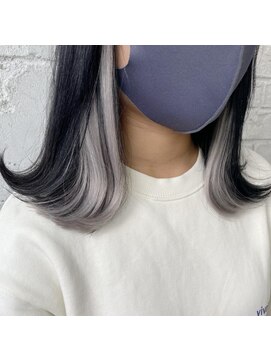 プライズ 池袋店(prize) シルバーアッシュイヤリングカラーポイントエクステ7036