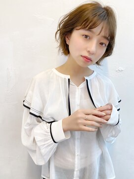 シエルバイアフロート(ciel by afloat) ニュアンスショートパーマ×ラベージュ