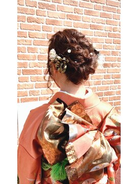 タケダ美容室 結婚式お呼ばれ☆着付け＋ヘアセット