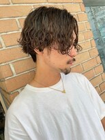 サロンド ハル 国分寺店(salon de HALU)&nbsp;センターパート スパイラルパーマ ツーブロック