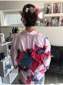 ボブスタイルの浴衣ヘアアレンジ