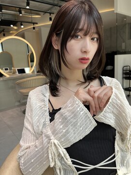 ロンド レア 天神大名店(Lond Le’a) レイヤーカット/ミルクティー/ケアブリーチ/インナーカラー/大名