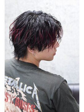 オルズ 渋谷(ALLZ) ブリーチパーマツイストスパイラルパーマセンターパートウルフ