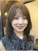 ダブルカラーミルクティーベージュカラーケアブリーチ韓国ボブ