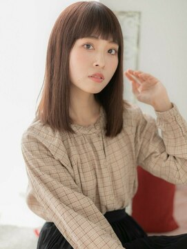 アルバハナレ 横浜(αlba HANARE) 関内/髪質改善/ピンク艶カラーでオン眉エアストレートa