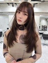 サイン 表参道(SIGN) 韓国ヘアーハッシュカットレイヤーカットグレージュブリーチ無し