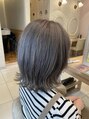 ミーサ(MYSA) 切りっぱなしボブのミルクティーカラー!