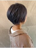 フェザーショート×くすみグレー