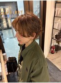 大人ショートボブ丸みショートカットマッシュショート前髪あり