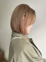 ベージュカラーミルクティーベージュブリーチありダブルカラー