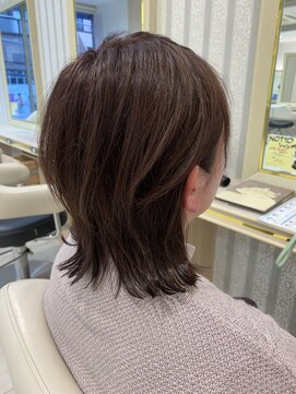 アッシュ 仙川店(Ash) 大人可愛い30代40代50代小顔ウルフレイヤーボブ丸みショートボブ