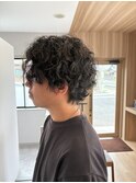 強め縦落ちスパイラルパーマ