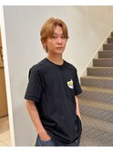 センターパートウルフ/名古屋メンズカット/ブリーチハイトーン