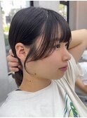 ◎美髪カールグレージュロングセミディ似合わせ前髪