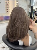 グレージュカラー/レイヤーカット/白髪染/髪質改善/ブリーチなし