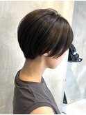 刈り上げハンサムショートアッシュブラウン