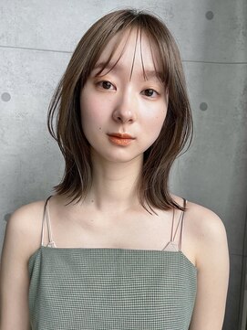 ガーデン 銀座(GARDEN) ミディアムヘア暗めカラー大人かわいいレイヤーカット前髪カット