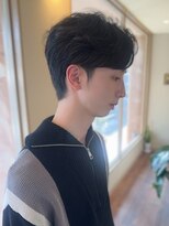 プリモ ココ 鍋島店(Primo coco.)&nbsp;マッシュショート ツーブロック  ニュアンスパーマ 眉毛カット