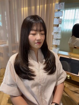 リベラル(liberal) 艶感ブラウンロング フェイスレイヤー【20代/30代/40代】