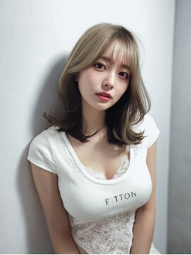 テーラヘアー 南柏店(TELAHAIR) ダブルカラー×ミルクティー【南柏】＜20代30代40代50代＞