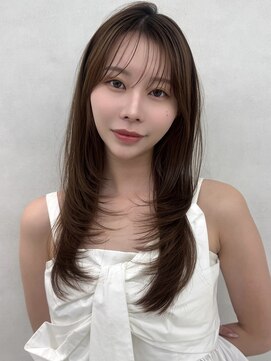 エジョン 三鷹店(Aejon) 三鷹吉祥寺レイヤーカットマレットヘアオリーブグリーンボルド