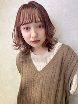 リープアルケー ヘアアンドヘッドスパ 錦糸町北口店(leap arche Hair&head spa)&nbsp;アンブレラカラー/こなれミディ/ウェーブパーマ/前髪/錦糸町
