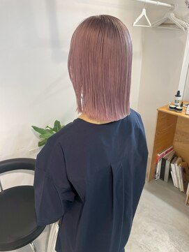  fit stand 千葉/ショートボブ/カット/パーマ/ダブルカラー/トリートメント/縮毛矯正 イメチェン/ピンクベージュ/アンブレラカラー[千葉]