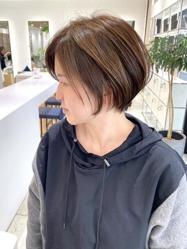 ステアケース 武蔵小杉店(stair:case) 大人ショート/ショートボブ/白髪ぼかしハイライト/銀座/武蔵小杉