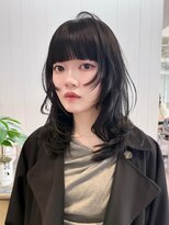 アルバム 新宿(ALBUM SHINJUKU) 顔周りレイヤーロング前髪カット韓国ヘア_ba589161