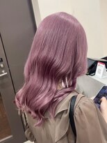 ユウル 横浜(juhl.)&nbsp;ピンクラベンダーピンクヘアーブリーチダブルカラーハイトーン
