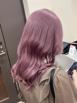ユウル 横浜(juhl.) ピンクラベンダーピンクヘアーブリーチダブルカラーハイトーン