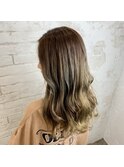 大人かわいいベージュイルミナカラー池袋東口