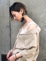 アッシュ 久が原店(Ash) 耳掛け　横顔美人バレイヤージュショート