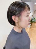ショートボブ/イメチェン/フルバング/似合わせカット銀座/日比谷