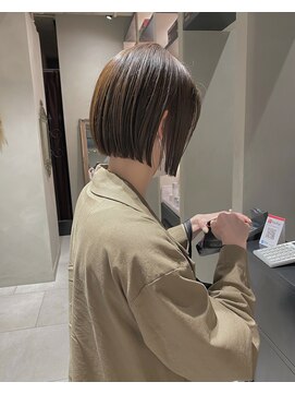 ユノ(juno) 【シオガマ】ぴたっとミニボブとくすみベージュ＊