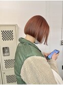 ミニボブ　ピンクオレンジ 【似合わせカット】