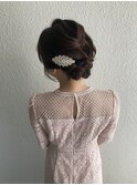 編み込み ルーズ シニヨン