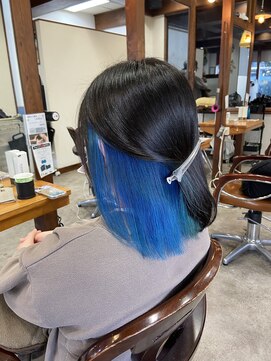 ヤソ(yaso) インナーカラー×ブルー