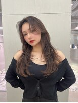 ジーナ 名駅(XENA.)&nbsp;《レイヤーロング》グレーベージュ韓国レイヤーカット